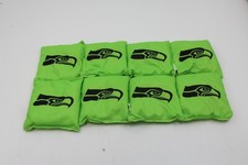  8 Seattle Seahawks Cornhole Bean Bags 6" Sq. NEW
