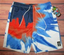 MENS NEFF TIE DYE HOT TUB SWIM DRAWSTRING BOARD SHORTS SIZE L