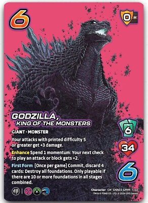 Godzilla Universus Card - Foil NM Godzilla, King of the Monsters