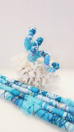 Turquoise MERMAID Loc Tie Bendable Dread Tie Dreadlock accesories Loc Tie - Picture 3 of 9