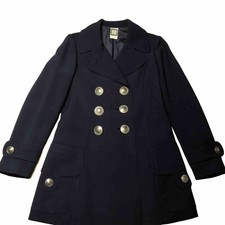Women’s Designer Henri Barrau Size 8. Double Breasted Navy Blazer Cannes, France