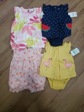 New With Tags Lot 0-3 Months Girls Carter Lot