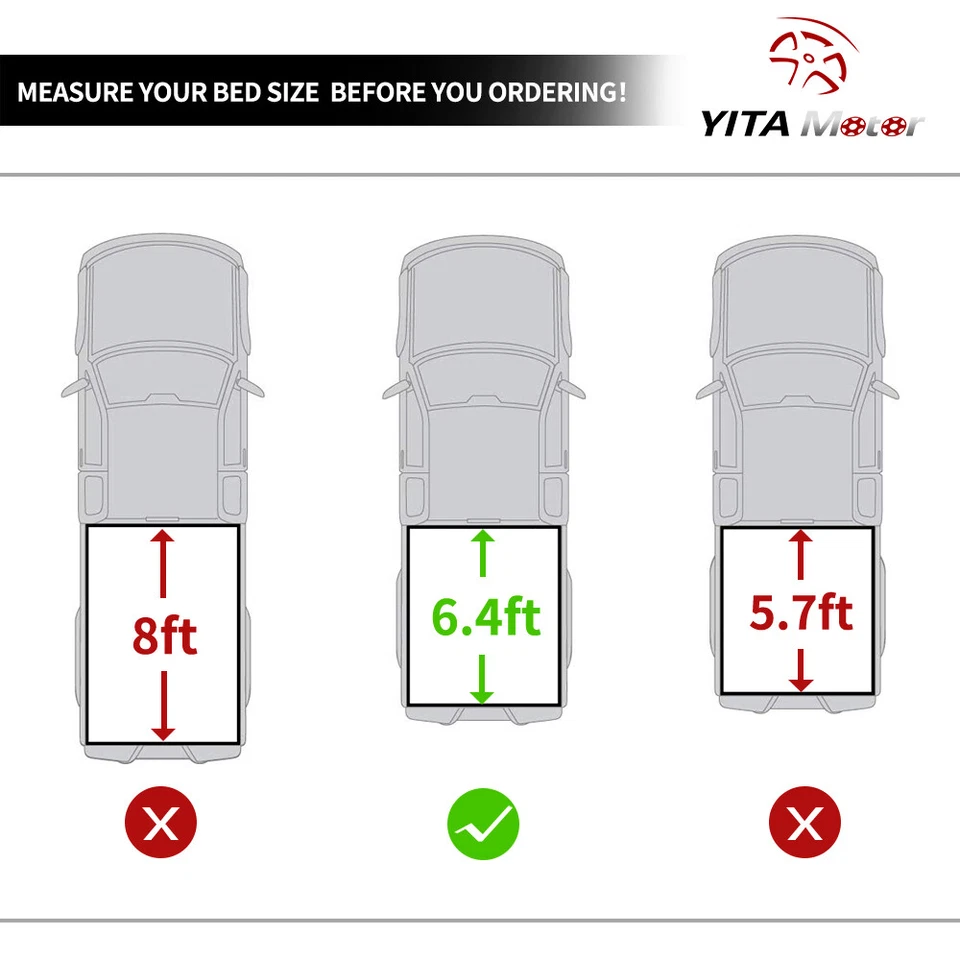 For 2003-2024 Dodge Ram 1500 2500 3500 6.4ft Soft Roll Up Tonneau Bed Cover Foto 2 de 4