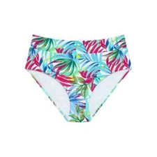 Time and Tru Plus Size Tropical Print High Waist Bikini Bottoms 2X 20W-22W