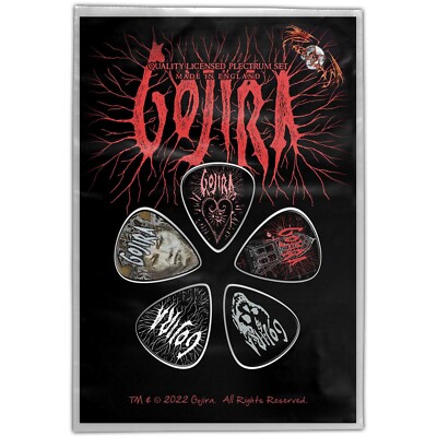 Gojira: Fortitude 1 mm Gitarren-Plektren 5 PLEKTRUM-PACK: Album Way Flesh Magma Geschenk