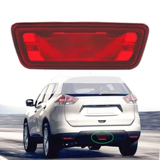 Rear Bumper Reflector Tail Brake Halogen Lamp Red Lens For 2014-18 Nissan Rogue