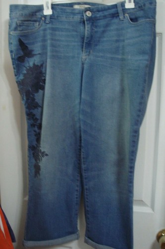 VINTAGE AMERICA BLUES WOMEN JEANS CAPRI 