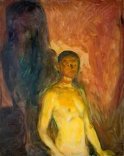 Edvard Munch Self Portrait in Hell Giclee Canvas Print 8x10 Wall Art Home Decor