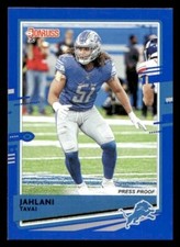 2020 Donruss #101 Jahlani Tavai BLUE Detroit Lions