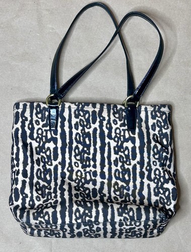 RARE Vintage COACH Tote Bag Y2K/1990s – Leopard Cheetah Animal Print Canvas - Picture 7 of 10