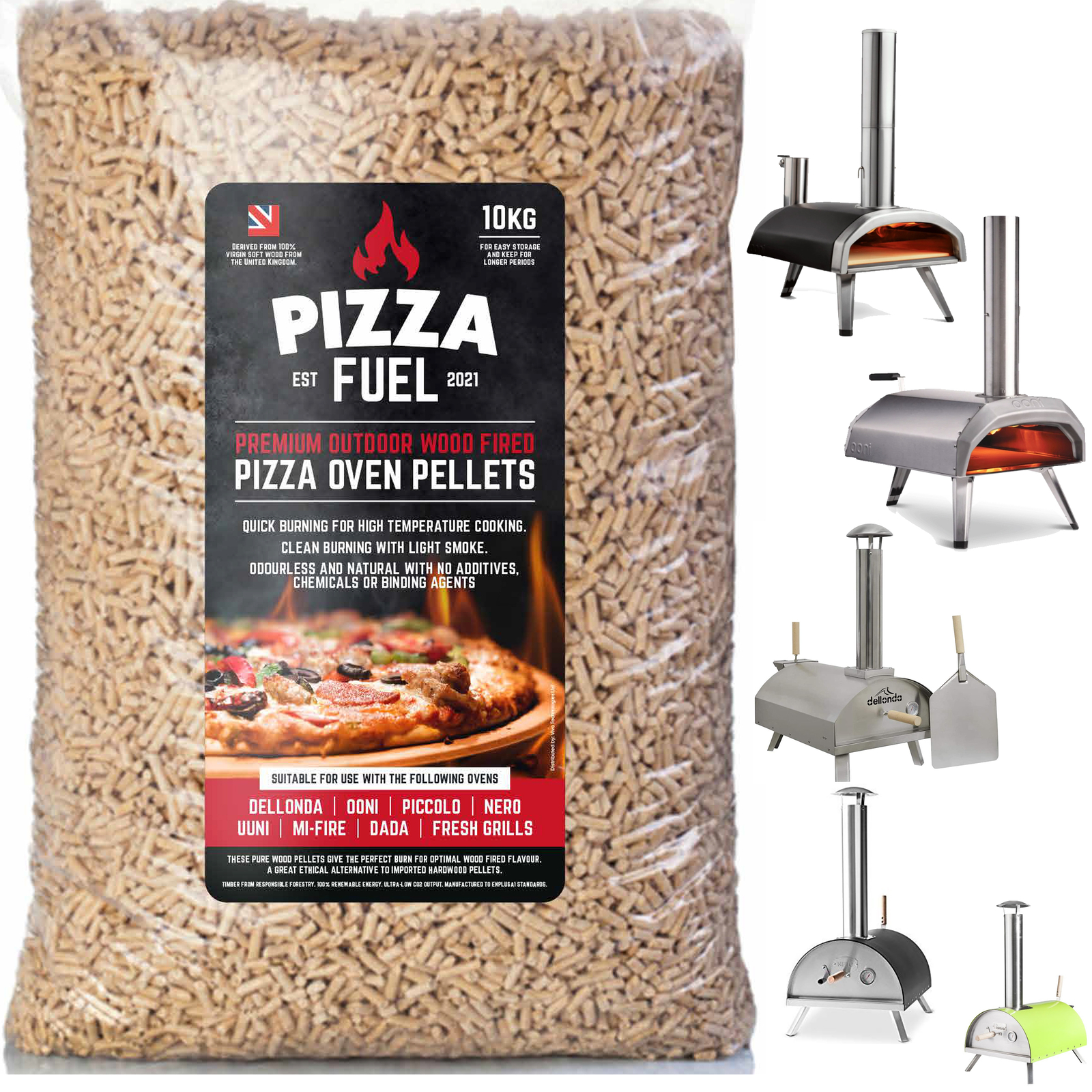 10kg Pizza Oven Wood Pellets for Ooni Dallonda Nero Fresh Grills Uuni  Premium | eBay