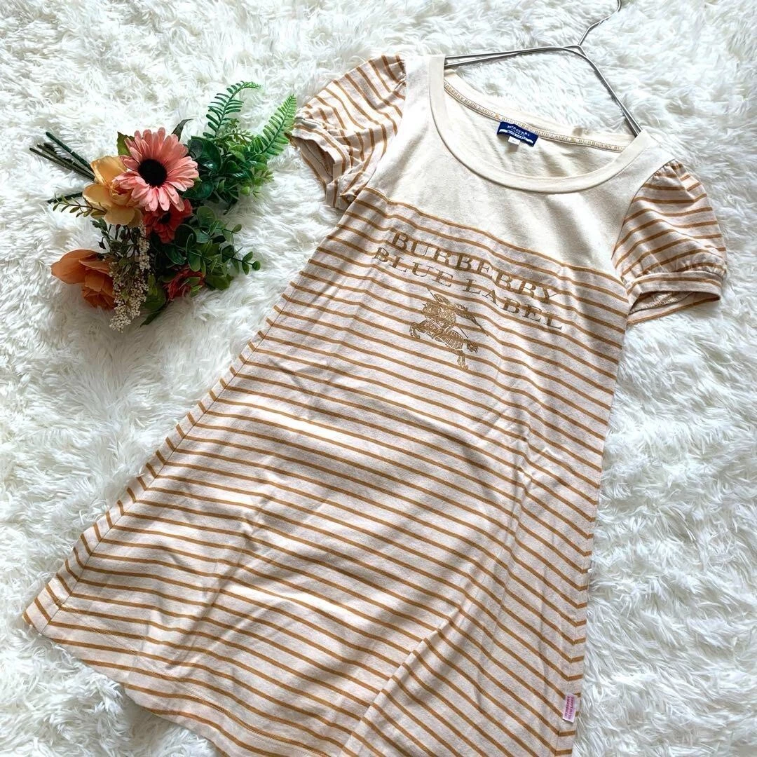 Mini abito a righe BURBERRY BLUE LABEL taglia europea M Nova check autentico