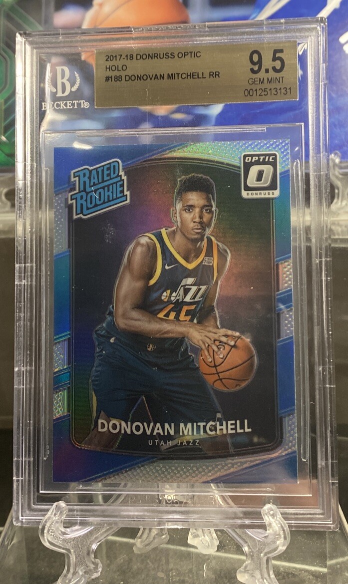 2017-18 Donruss Optic Donovan Mitchell Holo Prizm Rated Rookie RC #188 BGS 9.5