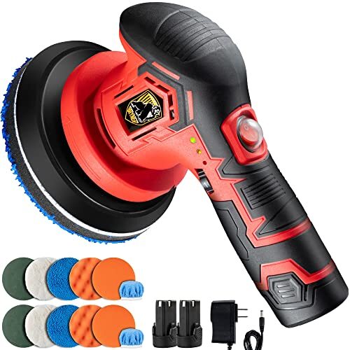 6" 5000RPM Cordless Car Buffer Polisher with 2ps Lithium Rechargeable Battery