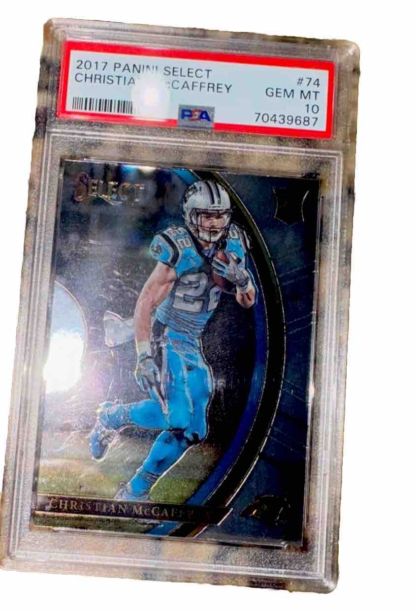 2017 PANINI SELECT CHRISTIAN MCCAFFREY ROOKIE CARD #74 PSA 10 GEM MINT 49ers