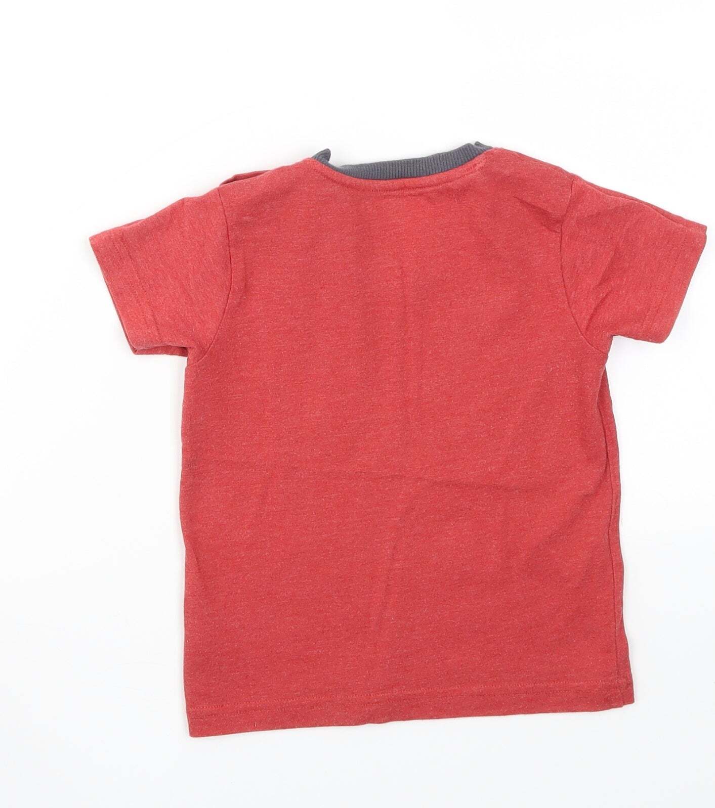 Nutmeg Boys Red Cotton blend T-Shirt Size 2-3 Years image 2