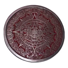 Vintage 1974 Bergamot Brass Works Round Belt Buckle