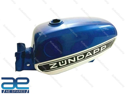 Pour Zundapp Ks 50 Cross 517-52 Bleu & Blanc Peint Essence Réservoir 1975 Modèle - Photo 2/6