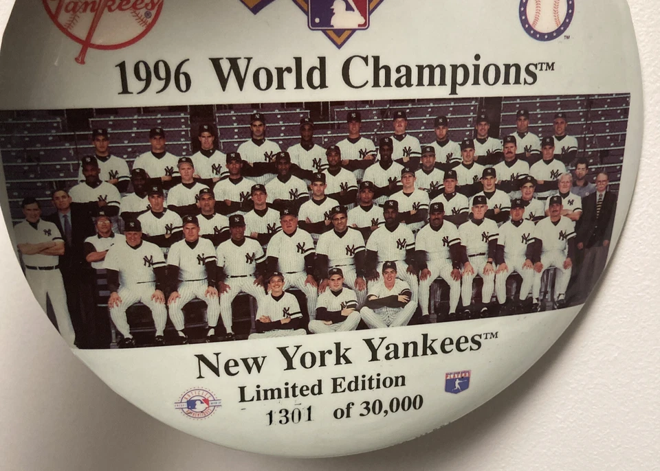 1996 world series team pin 96 ws new york yankees baseball ny champions champs - Image 2 of 4