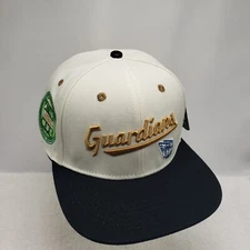 Cleveland Guardians MLB Pro Standard Gold Script Logo Patch Snapback Hat Cap 
