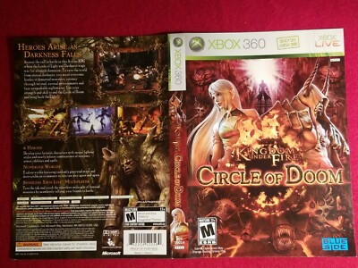 XBOX 360 Kingdom Under Fire Circle Doom (ARTWORK ONLY NO GAME DISC