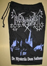 Mayhem De Mysteriis Dom Sathanas Cotton Shorts Sweatpants Black Metal Band New! 