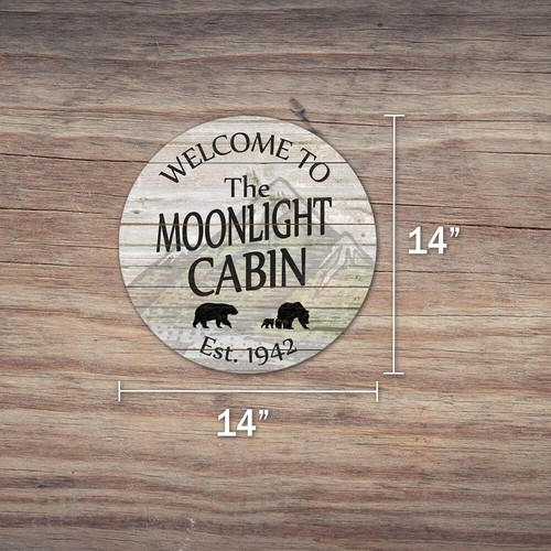 Your Name Personalized Welcome to Cabin Rustic 14" Wood Sign Gift B3-00140021001 - Picture 3 of 7