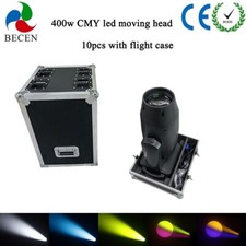 BECEN 400w 3in1 CMY Led Moving Head Light 10 Lights with 10 Flight Cases