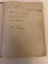 The Quiz Kids Signed Album Page - 5 Autographs - Kupperman, Duskin, Williams