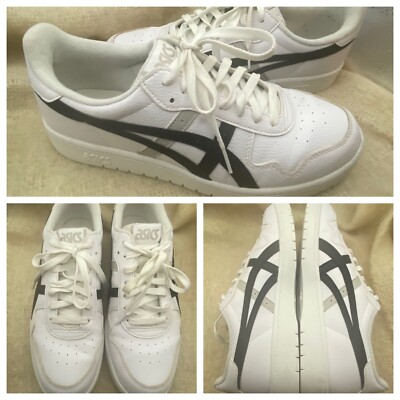 asics White Synthetic Leather shoes Rubber Soles Men US  SZ 10.5 EUR 44.5