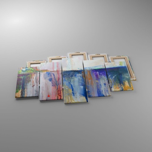 Cuadro Sobre Lienzo 160x85cm Cuadros Pared Abstracción Pinturas Óleo Wall Art - Imagen 2 de 10