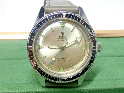YEMA Automatic große Herrenuhr 70er Jahre, Skin Diver 660 feet