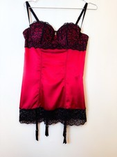Sz Small    Frederick Of Hollywood Babydoll Bright Red Push Up Lingerie Dress