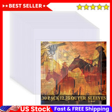 30 Pack Vinyl Record Sleeves 12.75x12.75 4 Mil Clear LP Outer Protectors NEW  