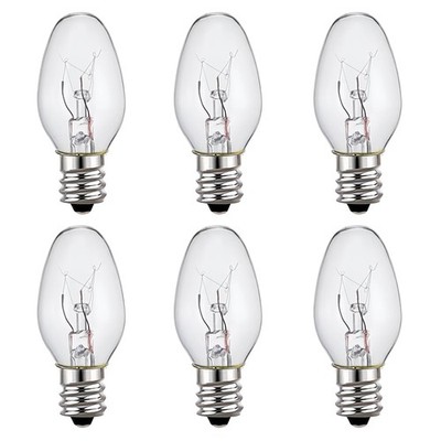 Night Light Bulbs,E12 Candelabra Base,4 Watt/C7/120V Decorative Bulb,Warm Whi...