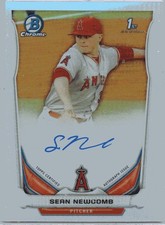 2014 Bowman Chrome .  SEAN NEWCOMB .  Refractor .  Autograph rookie card. rookie card picture