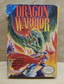 Dragon Warrior (Nintendo NES, 1989) Box With Manual & Map