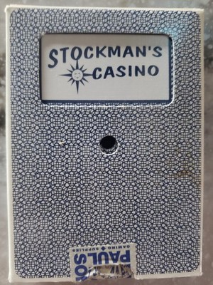 Stockman's  Casino Fallon NV Blue deck of playing cards, Casino Played  