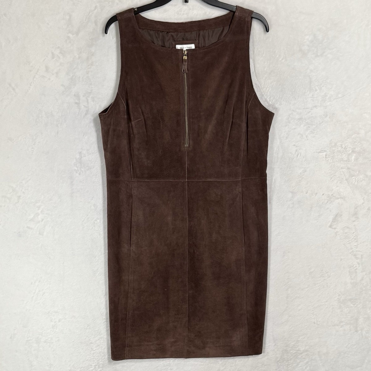 knee length dresses for ladies Dark Brown Leather Dress