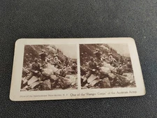 Antique Stereoview Austria Austrian Army Rangor Corps Ranger Army Military