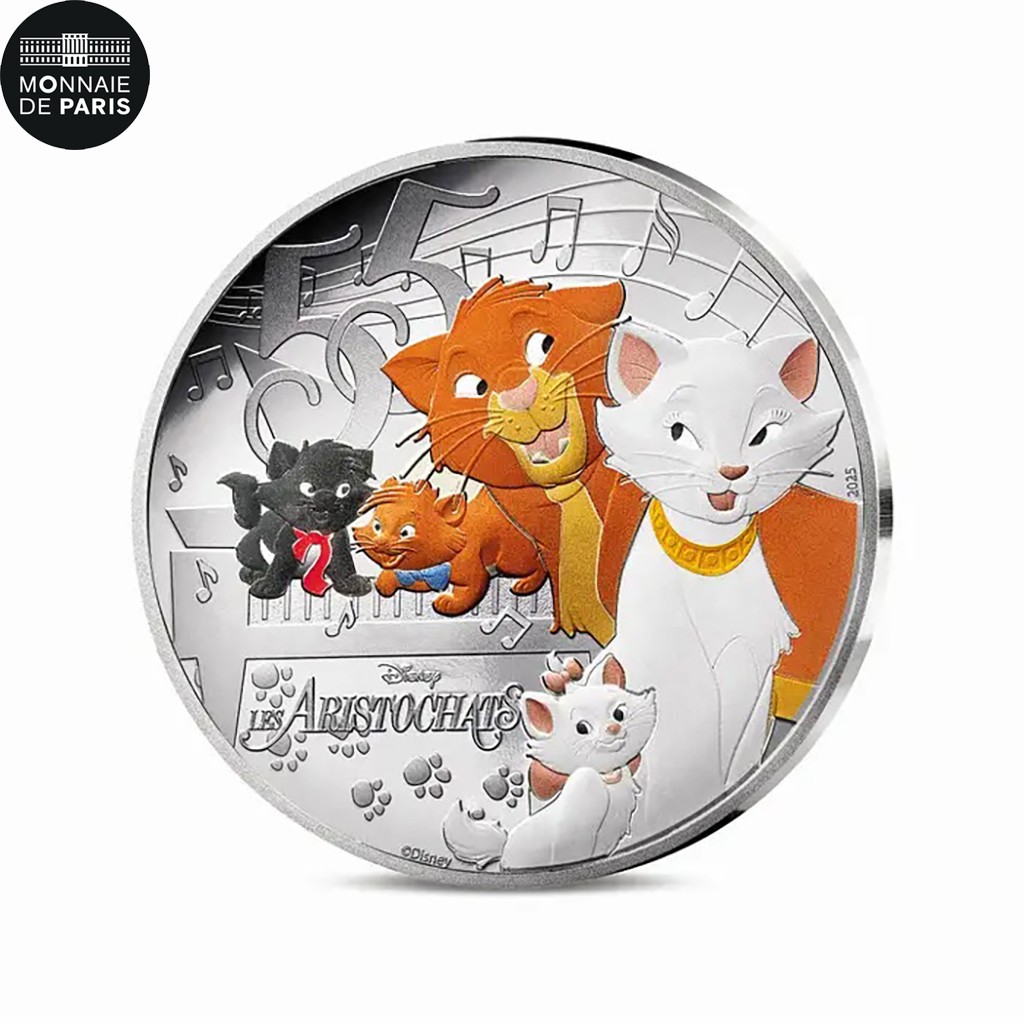 [#475369] France, Disney, Les Aristochats, 10 Euro, BE, 2025, Monnaie de Paris, 
