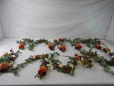 Ling's Moment 10 Set Artificial Hanging Garlands, Orange Terracotta