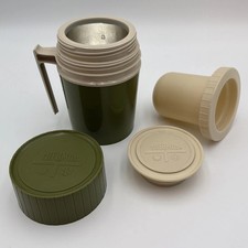 Vintage Thermos Model 7002 Hot Cold Vacuum Jar Glass Lined 10 oz Green