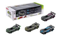 Carrera, 4Er-Pack Hypersportwagen (Friktionsantrieb) – Grau, GrüN, Gelb, Blau...
