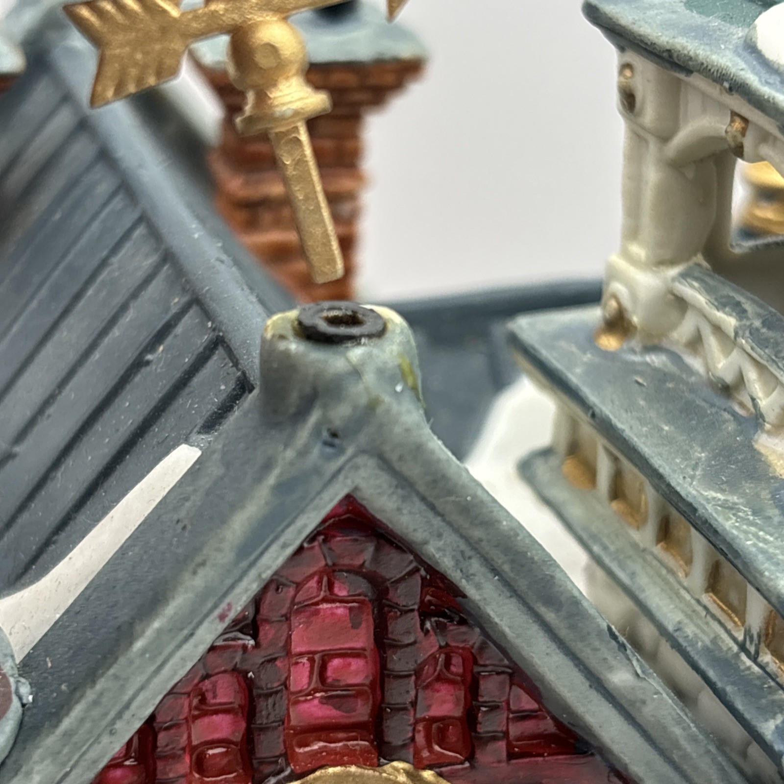 Vtg Lemax Coventry Cove Liberty Fire Station Lighted Christmas Village 2002