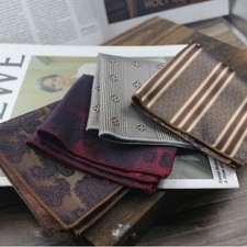 Silk Vintage Men's Suit Accessories Pocket Square Pasiley Business Handkerchief