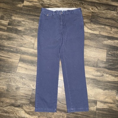 Polo Ralph Lauren Slim Gi Fit Chino Pants Nautical Men's Size 34x32 Navy Blue