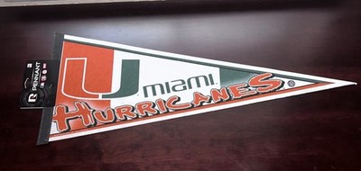 Miami Hurricanes 12 x 30 Felt Pennant New NCAA Rico The U