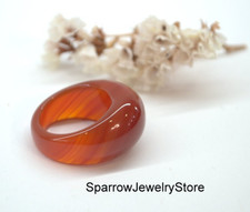 Natural carnelian ring Carved stone ring Unisex stone ring Boho jewelry for her