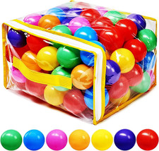 Ball Pit Balls Phthalate Free BPA Free Crush Proof Plastic - 7 Bright Colors in